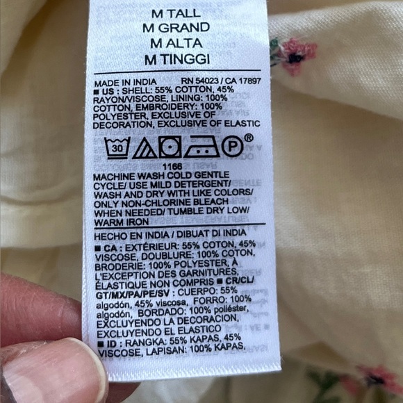 100% Cotton Floral Embroidered Spring Maxi Dress Size Medium - Picture 7 of 10